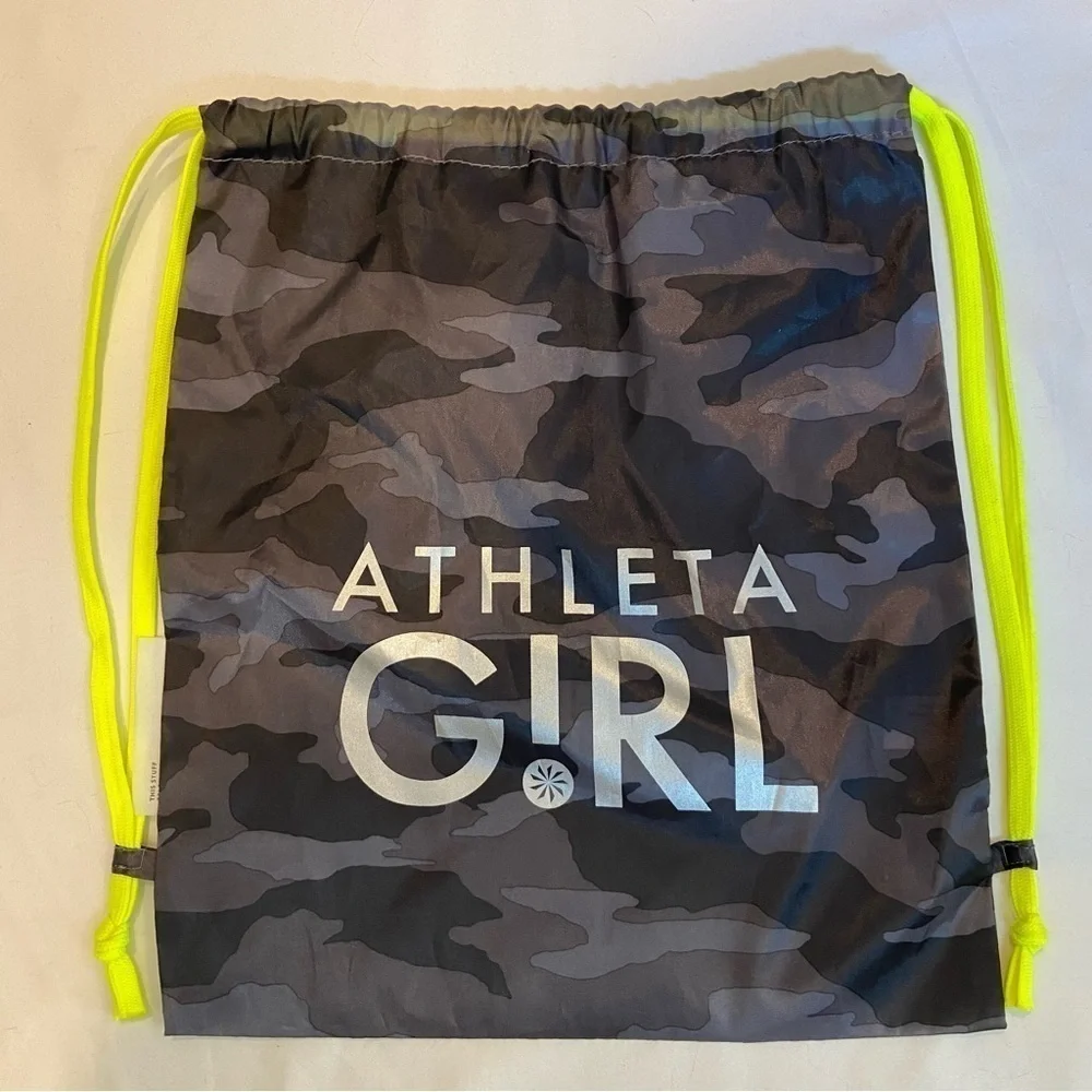 ATHLETA GIRL Lightweight 100% Recycled Material Drawstring Backpack Athletic